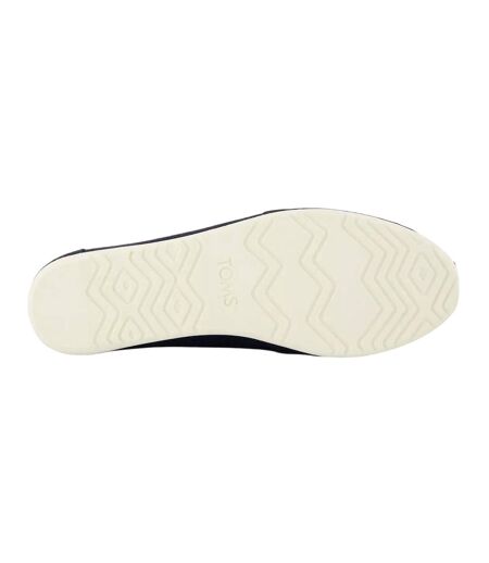 Womens/ladies Alpargata Ballet Flats Navy Toms
