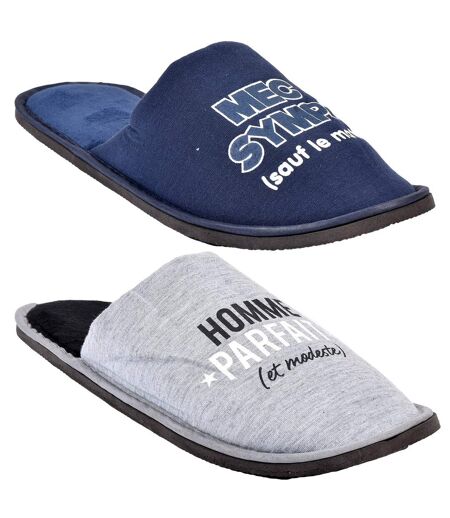 Pantoufles homme lot de 2