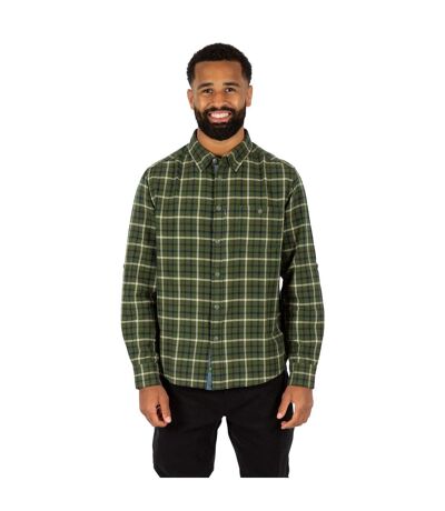 Mens Withnell Checked Cotton Shirt Green Trespass