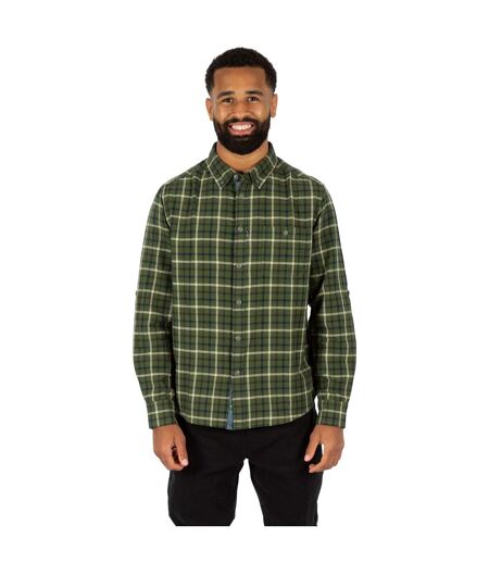 Mens Withnell Checked Cotton Shirt Green Trespass