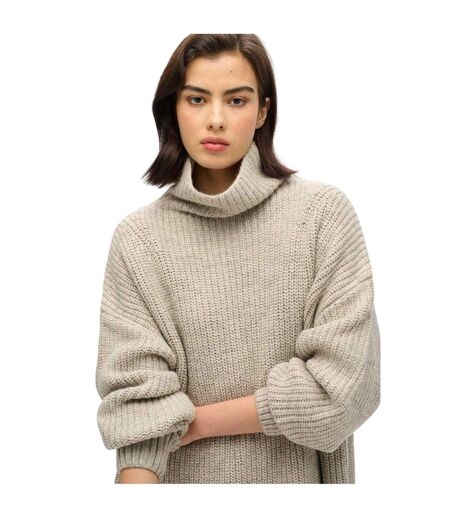 Robe Pull Motif/style Longueur Genoux Femme Gris Clair Superdry