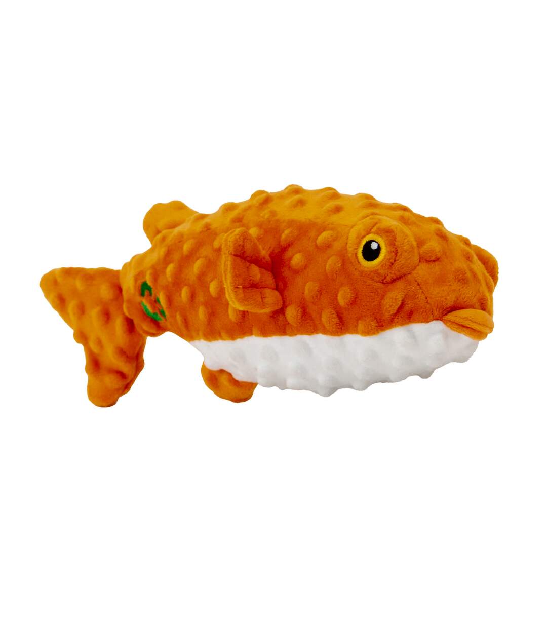 Made from pufferfish plush dog toy 35cm orange/white Ancol-1