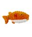 Made from pufferfish plush dog toy 35cm orange/white Ancol