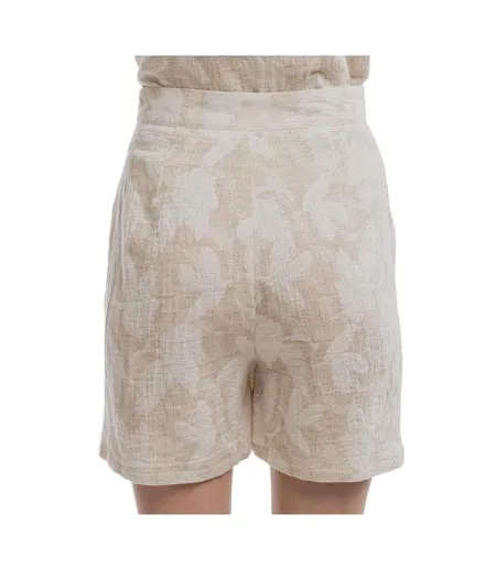 Short beige femme teddy smith floralio