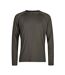Tee Jays Mens CoolDry Long-Sleeved T-Shirt (Black Melange)