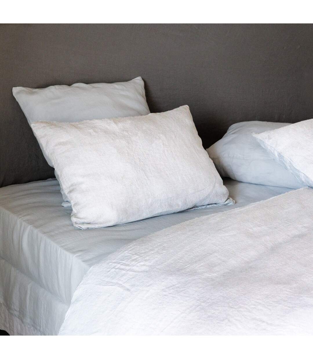 Drap housse SONATE lin lavé froissé-2