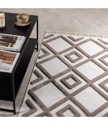 Tapis Design avec Franges Towa 160x230cm Marron