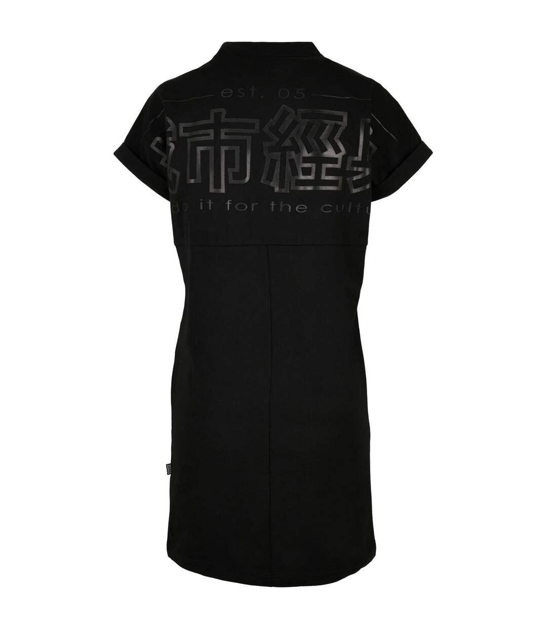 Robe T-shirt Manches Courtes Motif/style Logo En Chinois Femme Noir Urban Classics-2