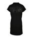 Robe T-shirt Manches Courtes Motif/style Logo En Chinois Femme Noir Urban Classics-2