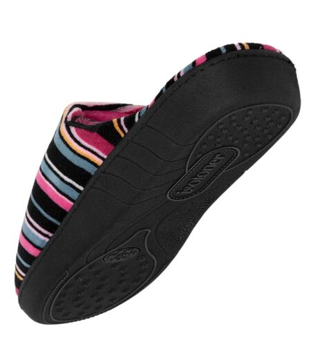 Isotoner Chaussons Mules femme semelle ergonomique confort, velours