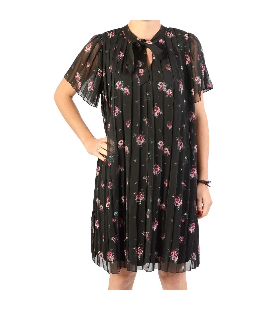 Mini Robe NA-KD Floral Pleated