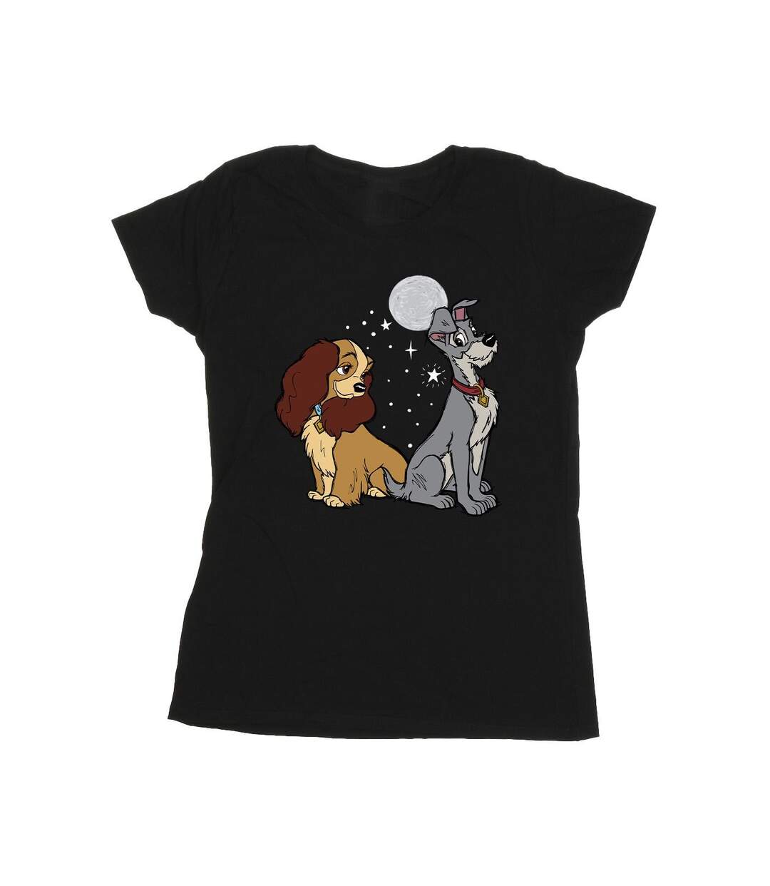 Disney Femme/Ladies - Lady And The Tramp Moon - T-shirt en coton (Noir) - UTBI26158-1