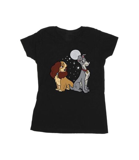 Disney Femme/Ladies - Lady And The Tramp Moon - T-shirt en coton (Noir) - UTBI26158