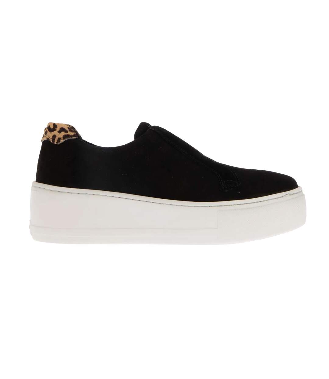 Womens/ladies ethoss leather platform trainers black Dune London-3