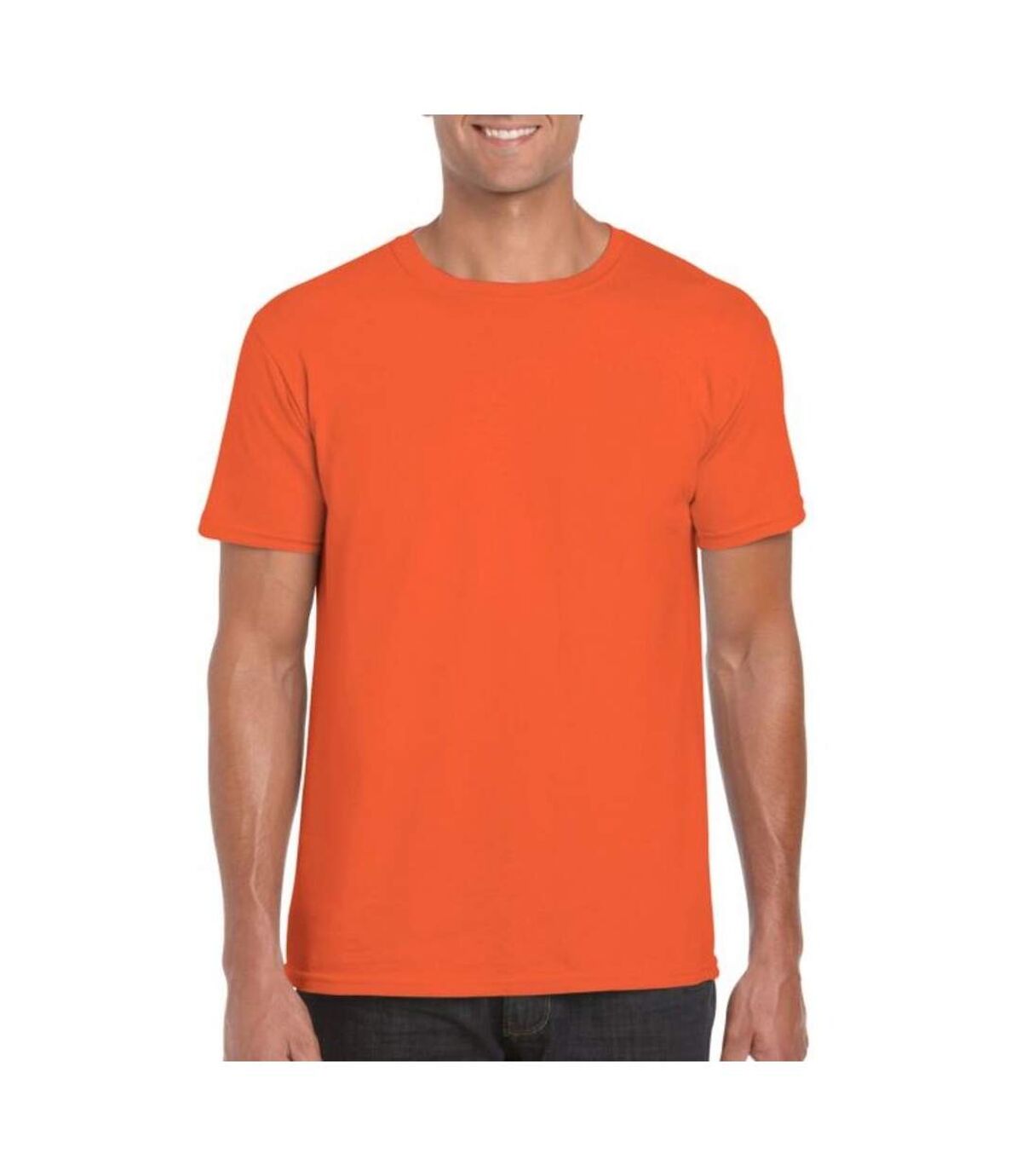 Gildan Mens Soft Style Ringspun T Shirt (Orange)