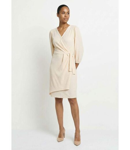 Robe portefeuille en maille gaufrée