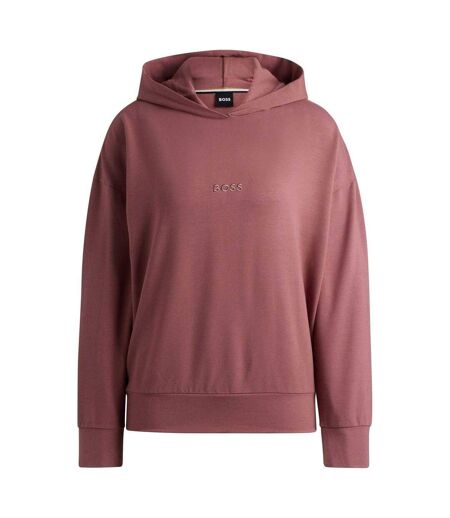 Sweat À Capuche Style Logo Brodé Femme Rouge Boss