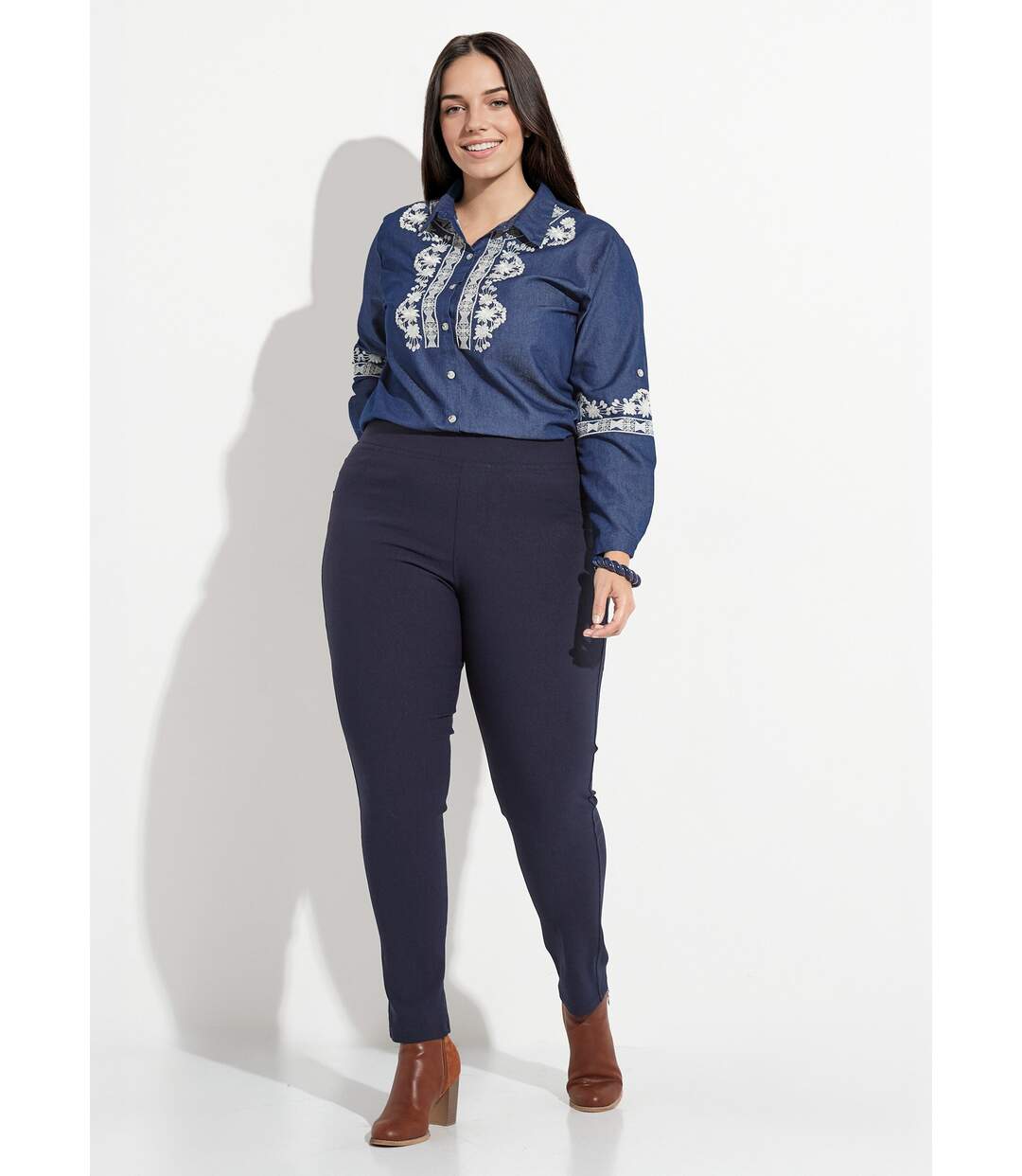 Pantalon extensible taille élastiquée-3