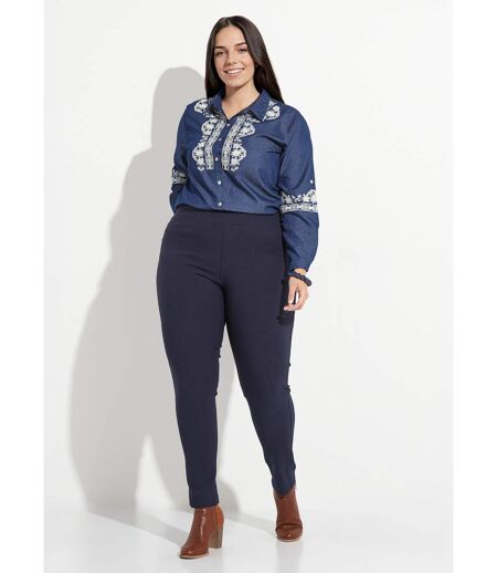 Pantalon extensible taille élastiquée