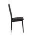 Chaise dossier haut en acier et polyuréthane noir Slim (Lot de 2)