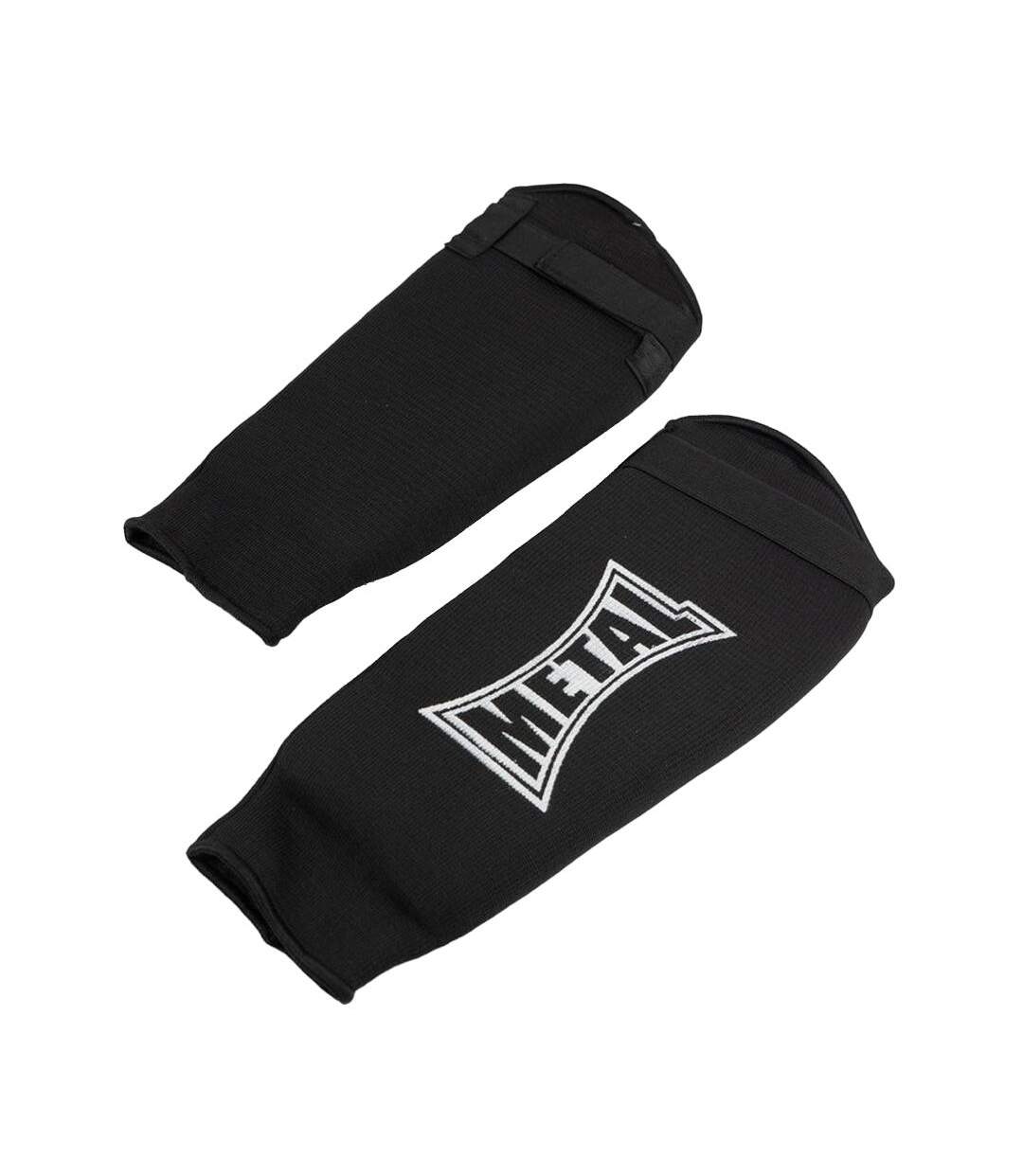 PROTEGE tibia noir homme metal boxe elast-2