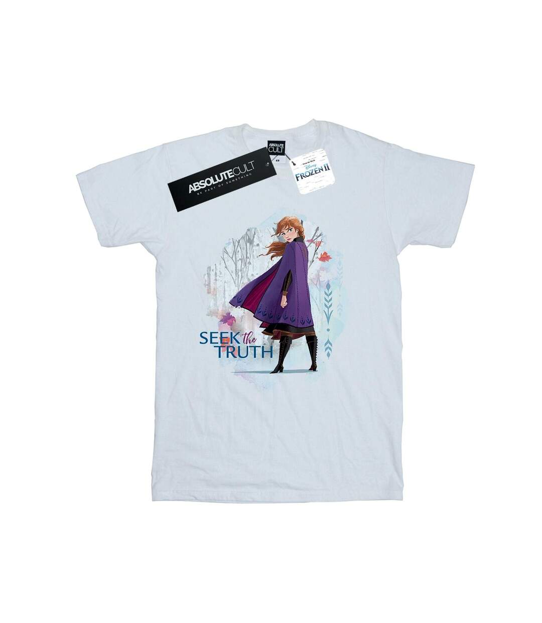 Disney Womens/Ladies Frozen 2 Anna Seek The Truth - T-shirt boyfriend en coton (Blanc) - UTBI24515-1