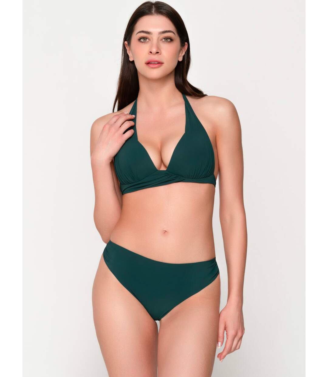 Bas maillot slip de bain plissé 5cm BLUE SENSE Luna Splendida-3