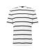 Mens Taut Striped Cotton Regular T-shirt White Boss-2