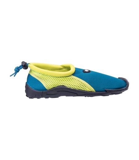Chaussures Aquatiques Mareo Femme Bleu Canard Vert Fluo Aquawave