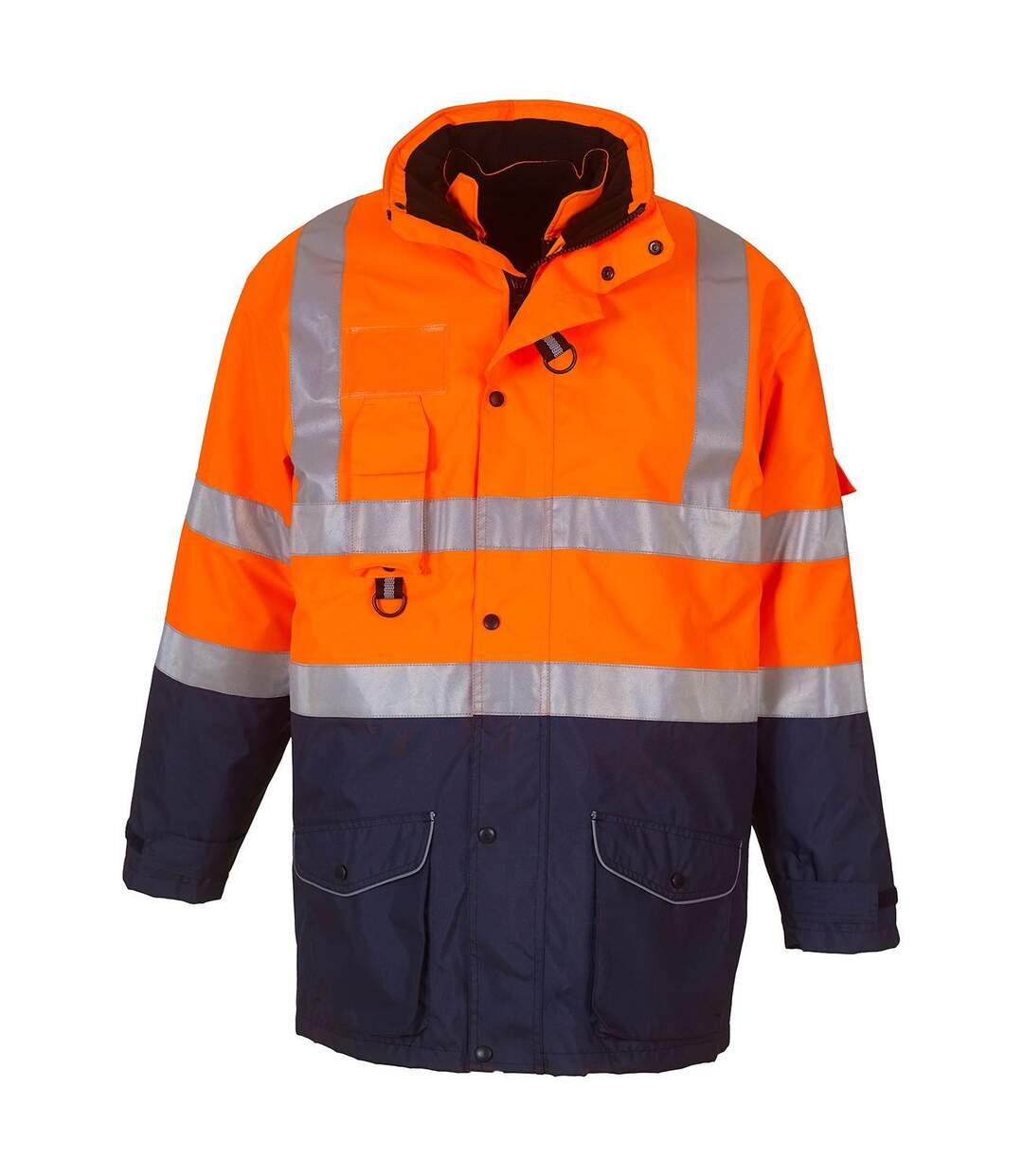 Parka de sécurité multifonctions 7 en 1 HVP711 orange fluo bas bleu