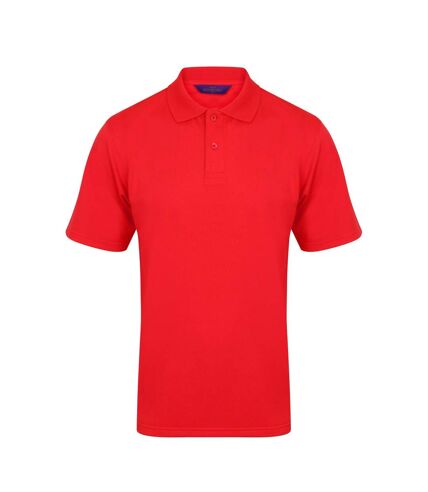 Henbury Mens Coolplus® Pique Polo Shirt (Red)