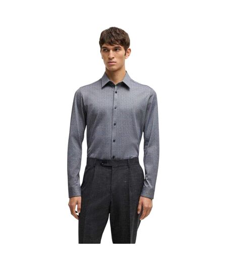 Chemise Habillée Motif/style Géométrique Homme Gris Boss