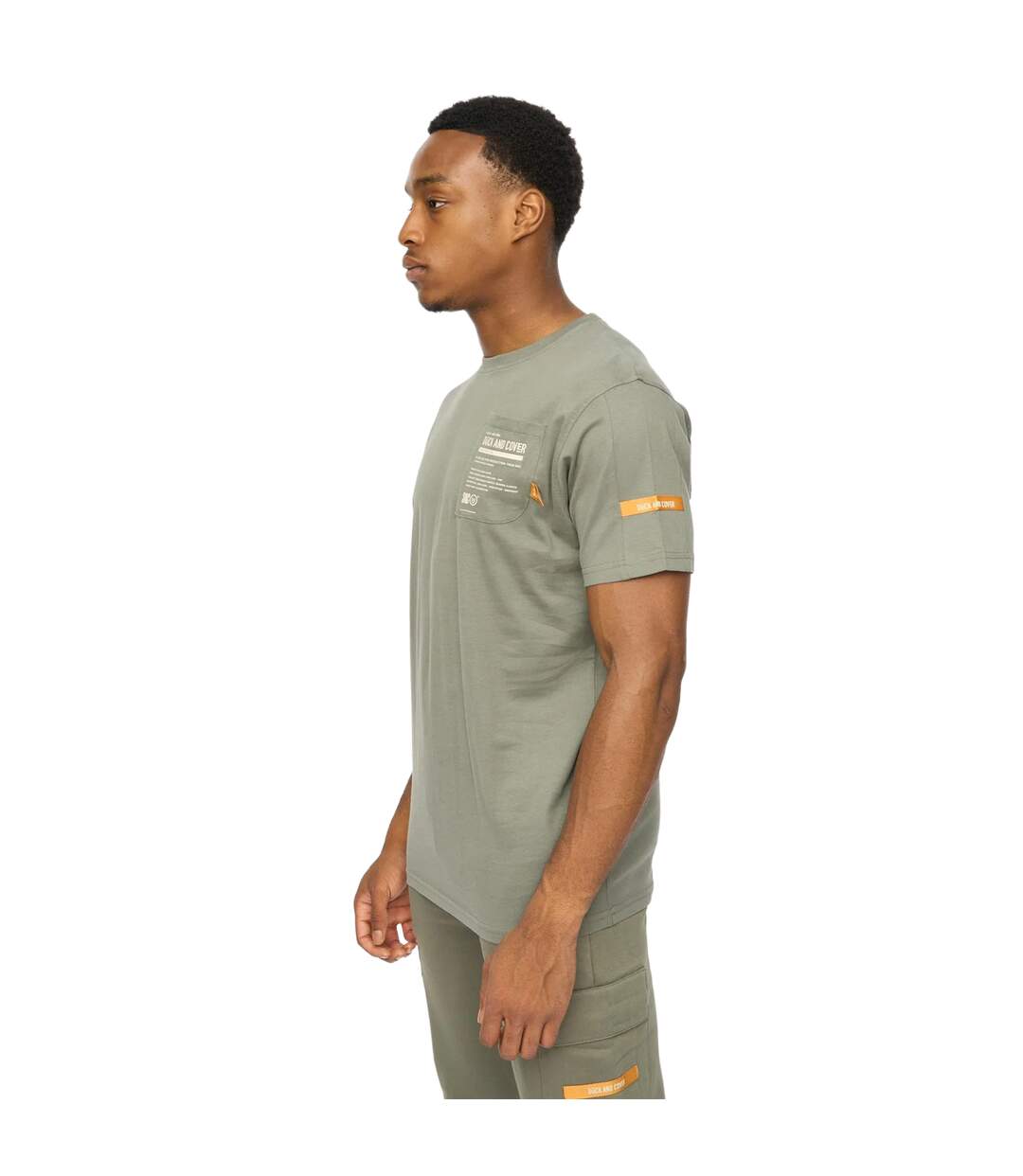 T-shirt Adamsberg Homme Olive Foncé Duck And Cover-4