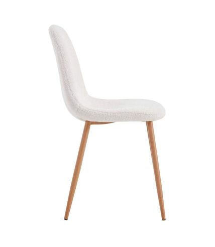 Chaise assise en tissu bouclette Freya (Lot de 2)