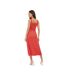 Womens/ladies Spotted Strappy Petite Midi Dress Red Dorothy Perkins-3