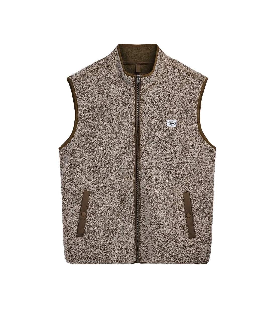 Gilet sans manches marron homme teddy smith brody-1