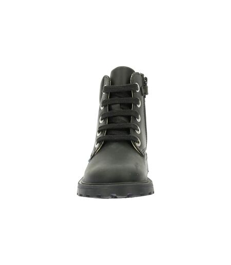 Bottines Cuir Enfant Kickers Kick Bluck