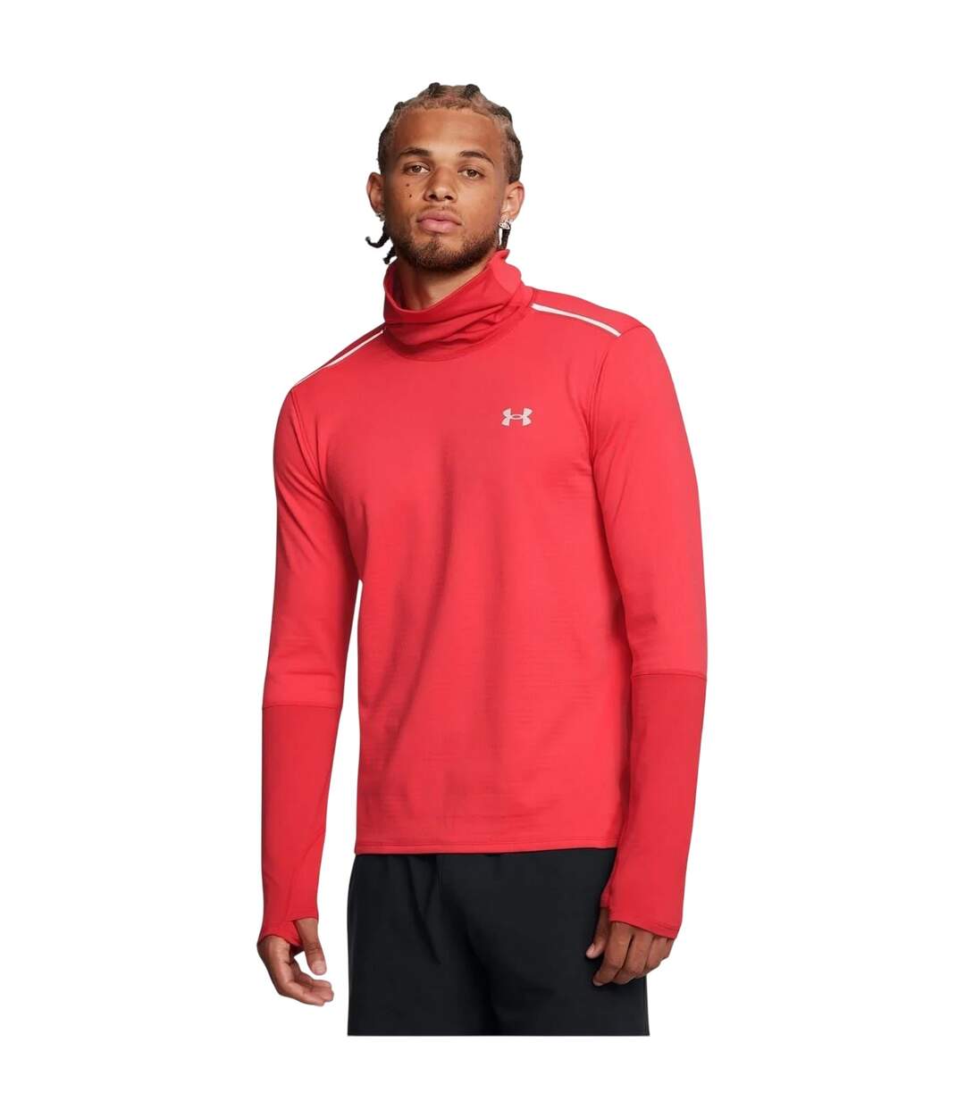 Mens Vanish Funnel Neck T-shirt Red Under Armour-4