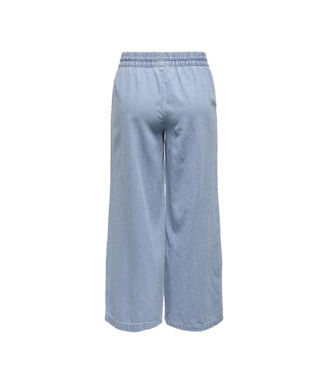Pantalons fluide jean bleu femme jdy aiko-2