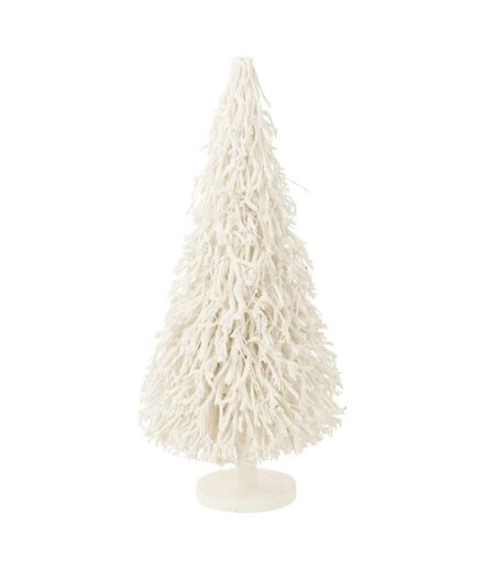 Sapin de Noël en Bois Arbre à Thé 90cm Blanc