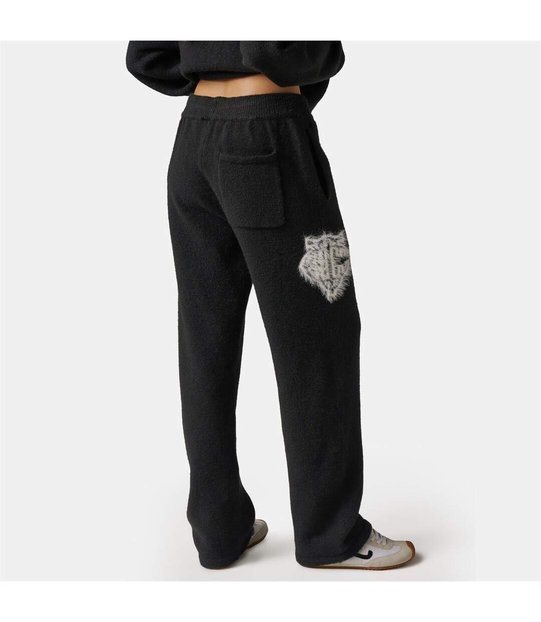 Pantalon De Jogging Femme Noir Couture-4