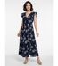 Robe longue cache c¿ur motif fleurs-1