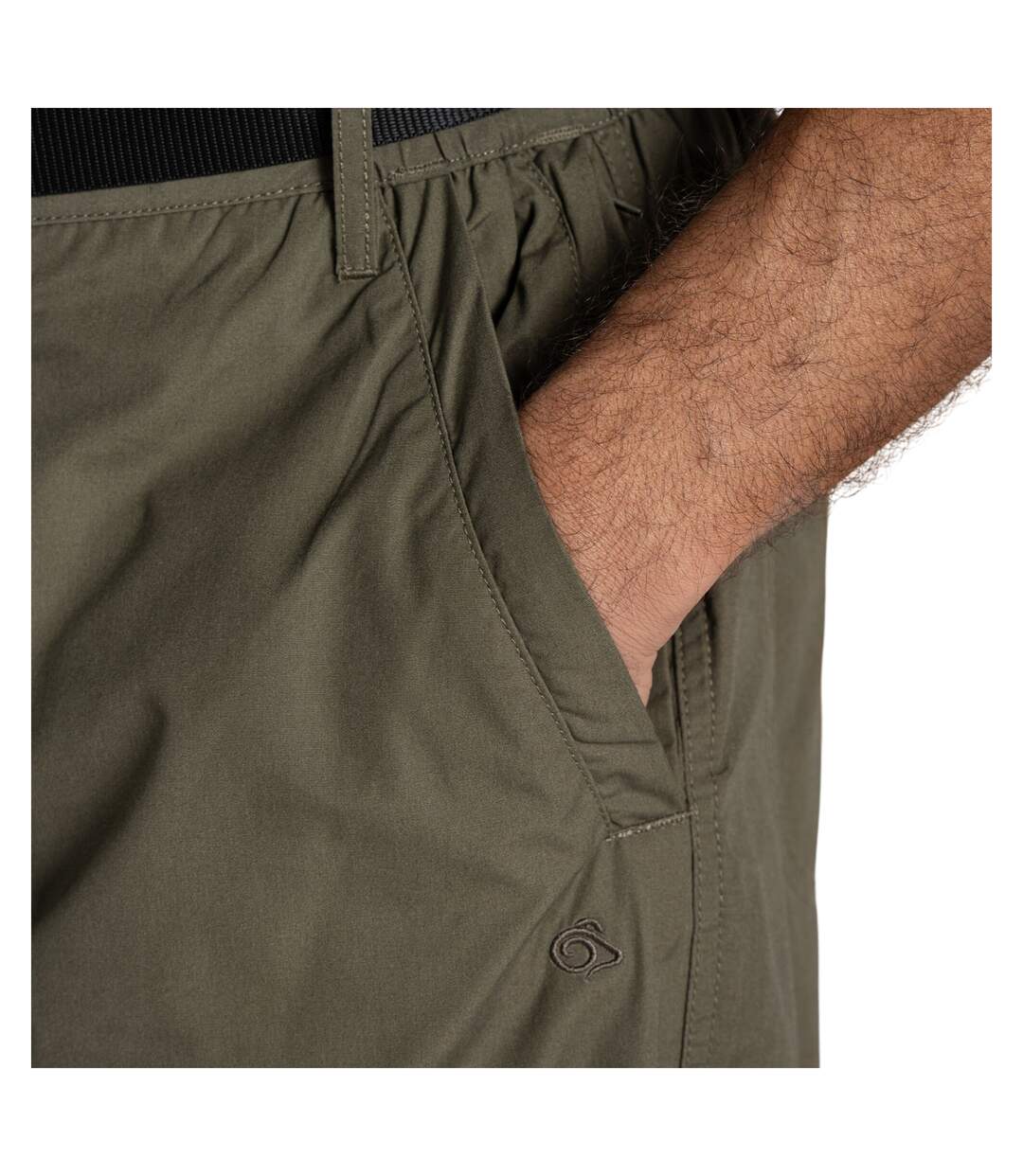 Pantalon Décontracté À Taille Haute Semi-élastiquée Kiwi Classic Homme Kaki Craghoppers-4