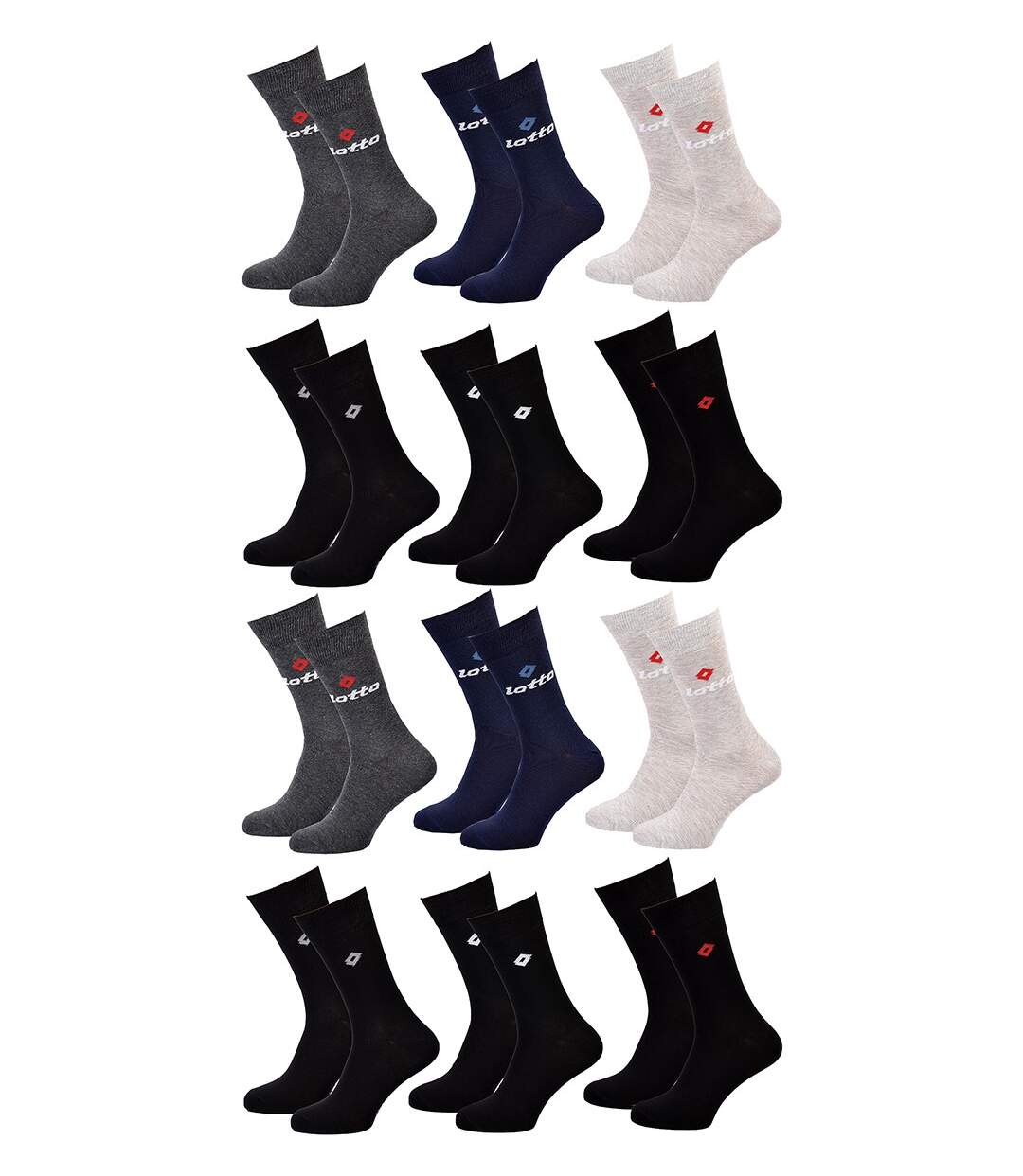 Chaussettes Homme LOTTO Pack de 12 paires URBAN 1014