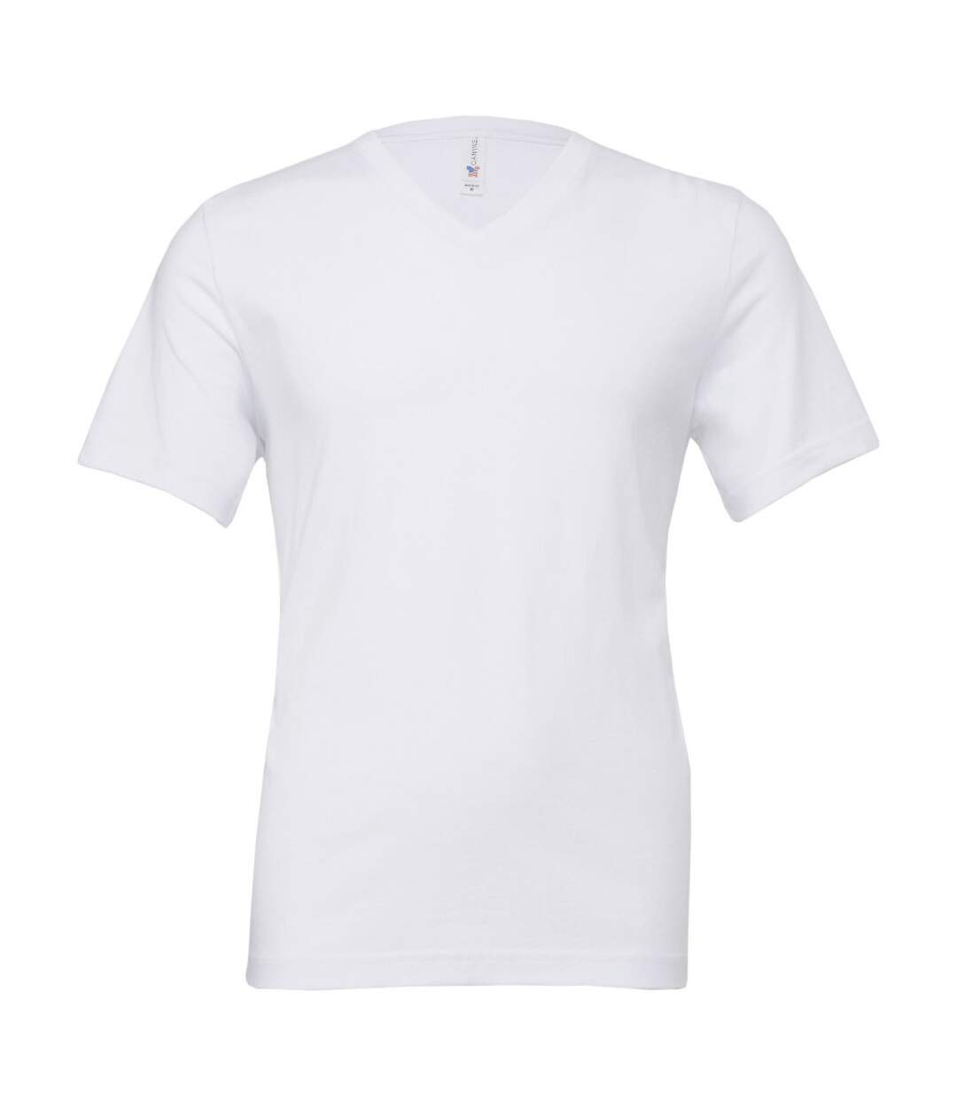 Canvas Mens Jersey Short Sleeve V-Neck T-Shirt (White) - UTBC2595