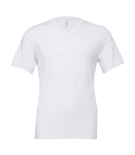 Canvas t-shirt à col v 100% coton homme blanc Bella + Canvas