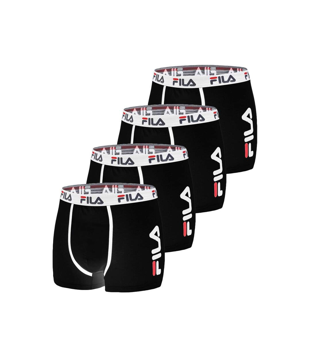 Lot de 4 Boxers Coton homme FU5040 Uni Fila