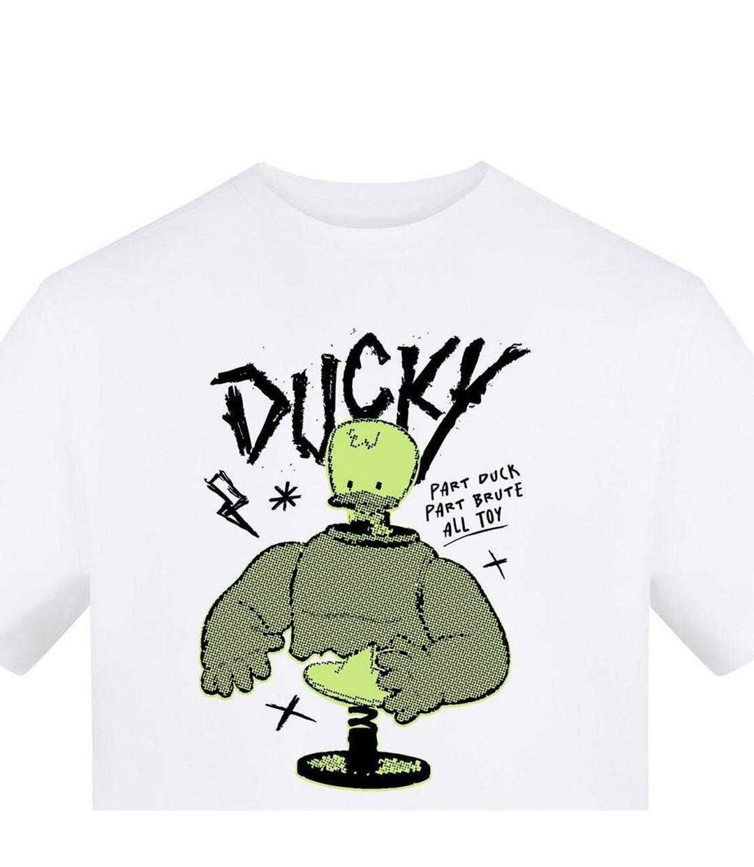 Unisex Adult Ducky T-shirt White Toy Story-3