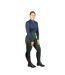 Womens/ladies Melton Horse Riding Tights Forest Green Hy-1