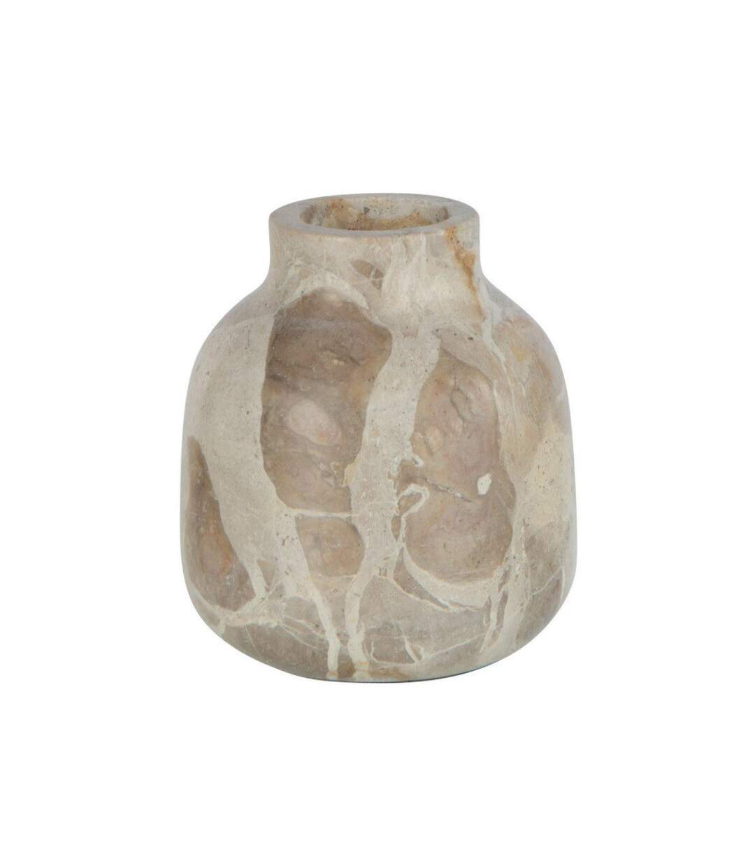 Vase Bouteille Déco Marbre 10cm Beige-2